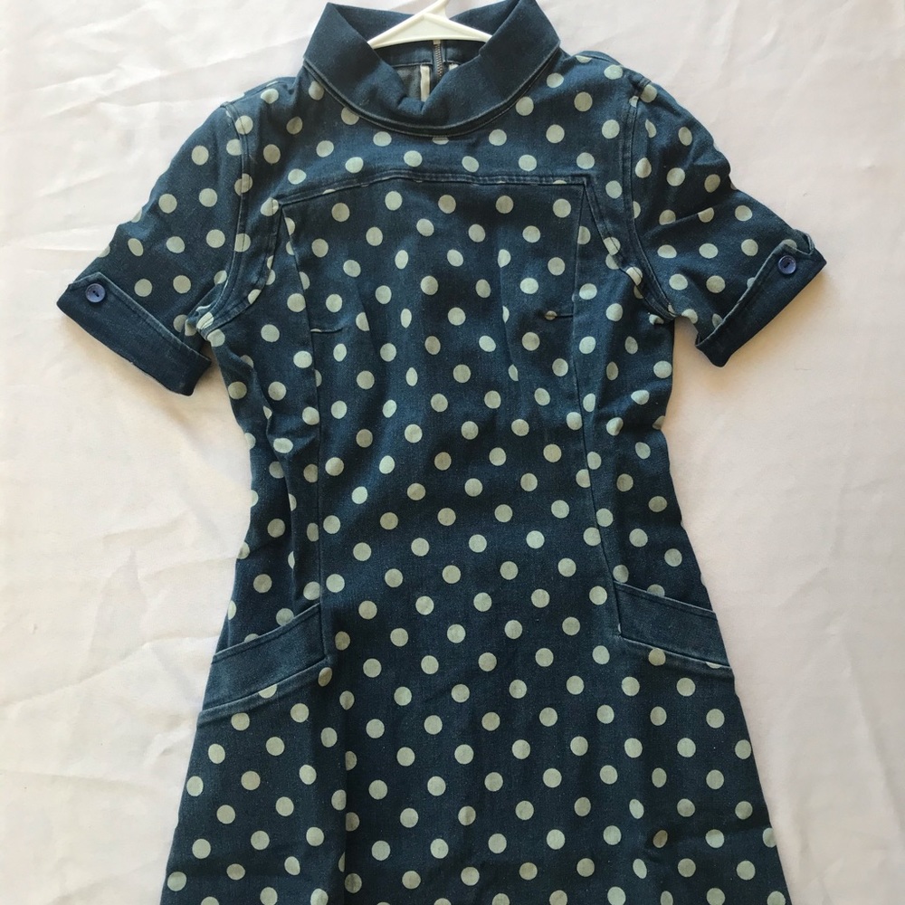 Vintage Polka Dot Jean Dress